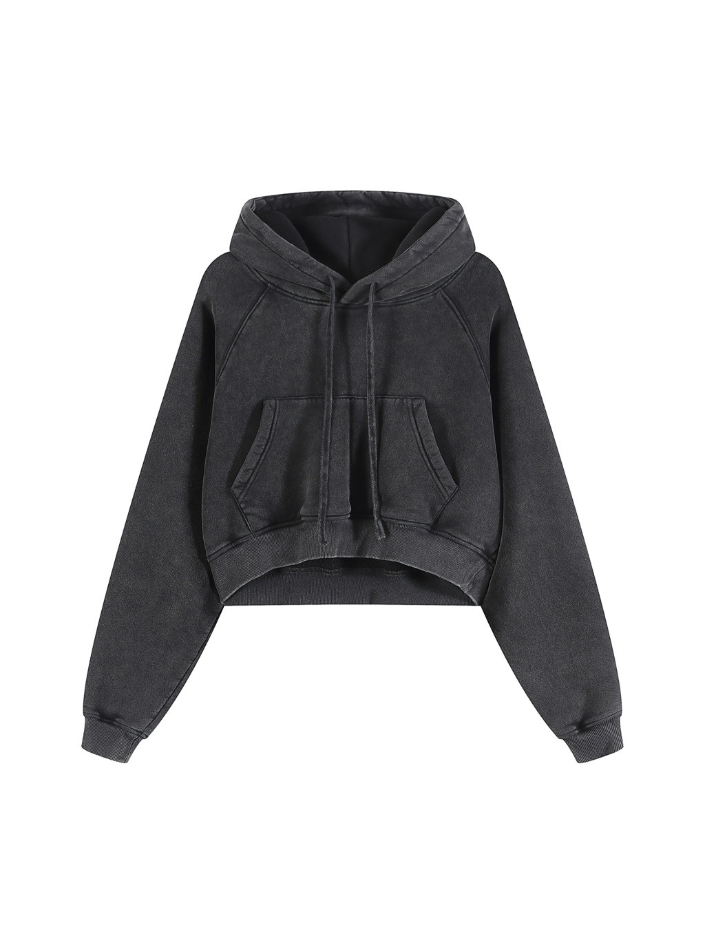 Snow Washed Cropped Hoodie - Thumbnail Image